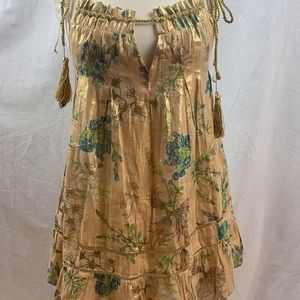 LaRok Beautiful Gold Silk Blouse